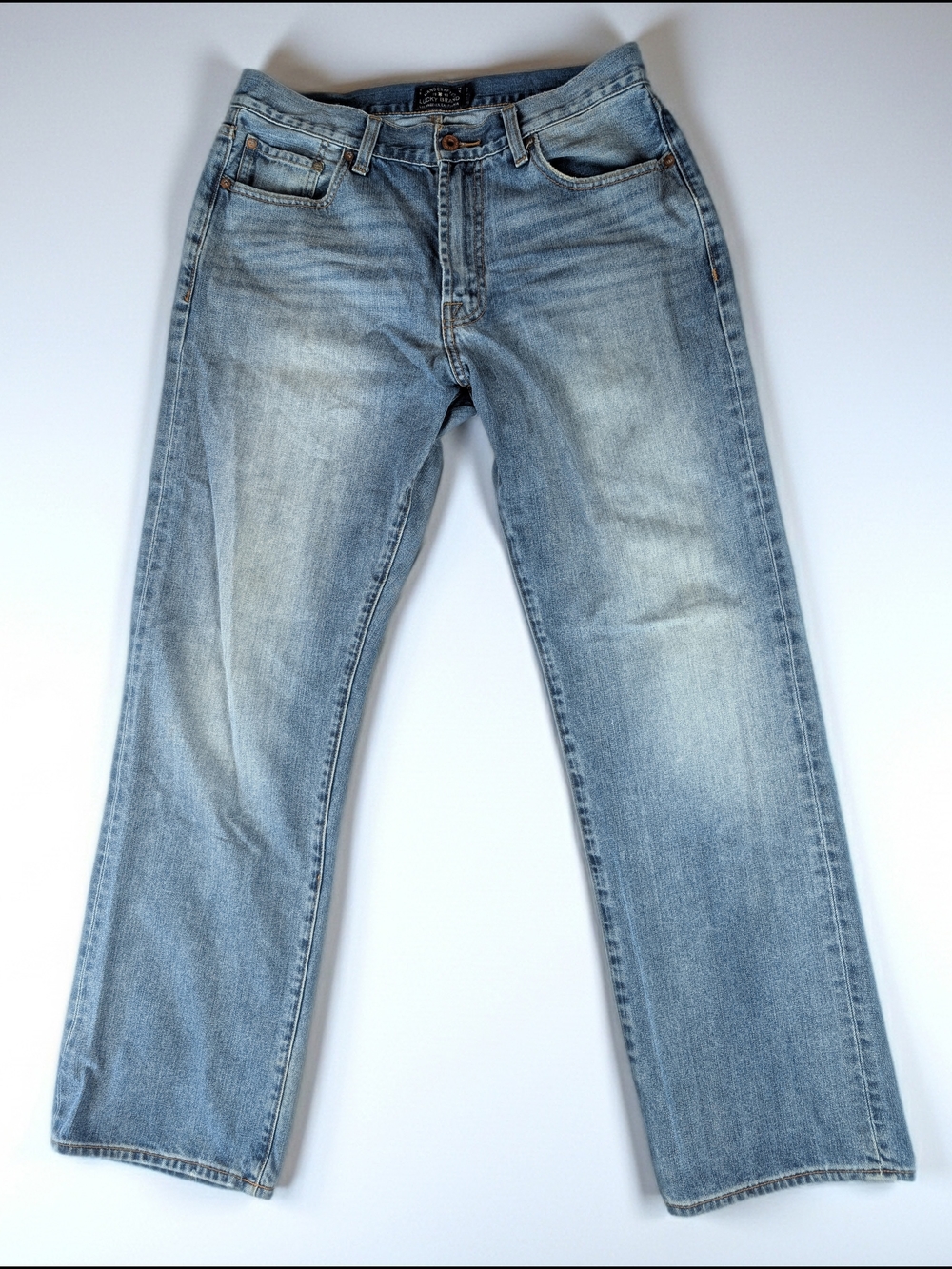 Lucky Brand 181 Relaxed‎ Straight Jeans Men's 33X32 Light Washed Blue